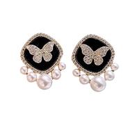 Fashionable Geometric Rhinestones Earrings Vintage Design Alloy Texture Unique Accessory Suitable for Casual or Formal Women Fashion Earrings