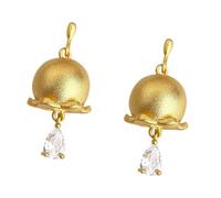 Fashionable Gold Lilys Of The Valley Drop Earrings Comfortable Wear Designs Portable Accessory For Weddings Parties Fashionable Golden Water Droplet Studs