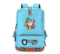 Fashionable Gorilla Tag 17-liter Children's Backpack with Laptop Compartment - Lightweight and Durable Oxford Cloth Schoolbag, Suitable for Students' Campus, Travel and Daily Use (A7)