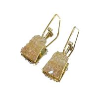 Fashionable gradient crystal earrings for women; the same style as the internet celebrities; high-end temperament and trendy luxury style;