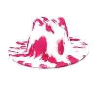 Fashionable Graffiti Cap Wool Retro | Warm Big Brim Hat Adult Dancer Prop Street Dancer for Stage Performance Cowboy Cowgirl Fashionable