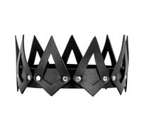 Fashionable Hair Accessory with Crowned Leather Headpiece for Women Creative Formal and Casual Outfit Amplifier Headband with Crowned Queen Made of Leather