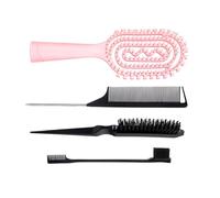 Fashionable Hair Styling Collection 4 Essential Tools Lightweight ABS Construction Salon Results For Home Use Portable Hair Styling Kit