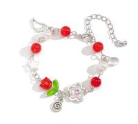 Fashionable Handmade Floral Tassels Flower Beaded Handchain Adjustable Length Wristband Jewelry For Women Casual Party