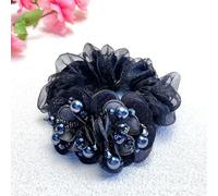 Fashionable headband with double layered organza mesh and large intestine hair loop