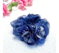 Fashionable headband with double layered organza mesh and large intestine hair loop