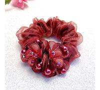 Fashionable headband with double layered organza mesh and large intestine hair loop