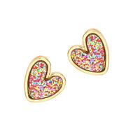 Fashionable Heart Designs Alloy Earrings Essential Ear Studs For Modern Women Ideal For Work Or Social Gatherings