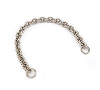 Fashionable Heavy Aluminum O Shape Metal Chain Handle Shoulder Strap Replacement for Women's Handbag,Shoulder Bag (Silver)