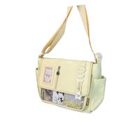 Fashionable Japanese School Styles Nylon Handbag for Anime Fans Practical and Spacious Shoulder Crossbody Purse Casual Shopping Bag