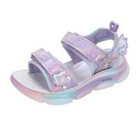 Fashionable Kids Sandals with Thick Soles for Little Princesses, Comfortable Casual Shoes with Open Toe Shape, Cute Cartoon Design, Ideal for Girls as Summer Slippers, Beach Sandals, purple, 31.5 EU