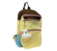 Fashionable Korean Nylon Backpack with Adjustable Straps Contrast Colored Large Capacity School Book Bag for Students