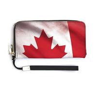 Fashionable Large-capacity Canadian Flag Printed Long Handbag, Internal Multi-compartment Design - Meet Your Diverse Travel Needs