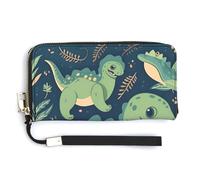 Fashionable Large-capacity Cute Dinosaur Printed Long Handbag, Internal Multi-compartment Design - Meet Your Diverse Travel Needs
