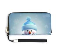 Fashionable Large-capacity Cute Snowman Printed Long Handbag, Internal Multi-compartment Design - Meet Your Diverse Travel Needs