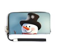 Fashionable Large-capacity Cute Snowman Printed Long Handbag, Internal Multi-compartment Design - Meet Your Diverse Travel Needs