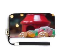 Fashionable Large-capacity Gingerbread Man Candy Printed Long Handbag, Internal Multi-compartment Design - Meet Your Diverse Travel Needs