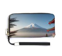 Fashionable Large-capacity Japan Mount Fuji Landscape Printed Long Handbag, Internal Multi-compartment Design - Meet Your Diverse Travel Needs