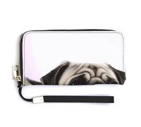 Fashionable Large-capacity Pug Dog Printed Long Handbag, Internal Multi-compartment Design - Meet Your Diverse Travel Needs