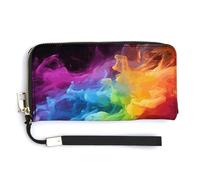 Fashionable Large-capacity Rainbow Smoke Printed Long Handbag, Internal Multi-compartment Design - Meet Your Diverse Travel Needs