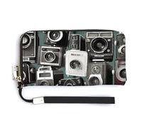Fashionable Large-capacity Retro Cool Camera Collection1 Printed Long Handbag, Internal Multi-compartment Design - Meet Your Diverse Travel Needs