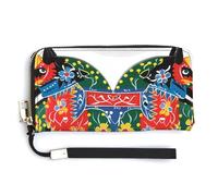 Fashionable Large-capacity Runner Swedish Dala Horse Folk Printed Long Handbag, Internal Multi-compartment Design - Meet Your Diverse Travel Needs