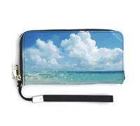 Fashionable Large-capacity Sea Turtle Starfish1 Printed Long Handbag, Internal Multi-compartment Design - Meet Your Diverse Travel Needs