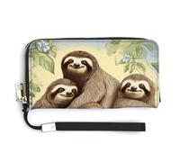 Fashionable Large-capacity Sloth Family Printed Long Handbag, Internal Multi-compartment Design - Meet Your Diverse Travel Needs
