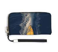 Fashionable Large-capacity Surfboard Printed Long Handbag, Internal Multi-compartment Design - Meet Your Diverse Travel Needs