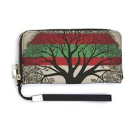 Fashionable Large-capacity Tree of Life Palestinian Flag Printed Long Handbag, Internal Multi-compartment Design - Meet Your Diverse Travel Needs