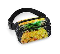 Fashionable Large-Capacity Twill Colorful Fruit Pineapple Printed Waist Bag, A Must-Have Item for Hands-Free Travel