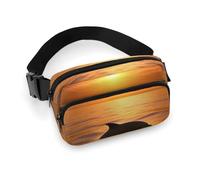 Fashionable Large-Capacity Twill Dolphin and Sunset Printed Waist Bag, A Must-Have Item for Hands-Free Travel