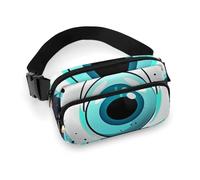 Fashionable Large-Capacity Twill Evil Eyes Printed Waist Bag, A Must-Have Item for Hands-Free Travel