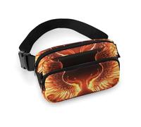 Fashionable Large-Capacity Twill Fire Angle Wings Printed Waist Bag, A Must-Have Item for Hands-Free Travel