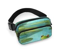 Fashionable Large-Capacity Twill Frog in A Pond_77199281 Printed Waist Bag, A Must-Have Item for Hands-Free Travel
