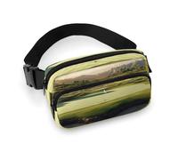 Fashionable Large-Capacity Twill Golf Course Printed Waist Bag, A Must-Have Item for Hands-Free Travel