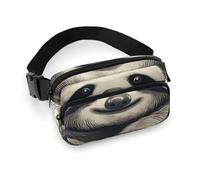 Fashionable Large-Capacity Twill Sloth My Spirit Animal Printed Waist Bag, A Must-Have Item for Hands-Free Travel