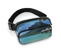 Fashionable Large-Capacity Twill Tahiti Beach1 Printed Waist Bag, A Must-Have Item for Hands-Free Travel