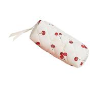 Fashionable Large Compartment Makeup Bag Quilted Cotton Sweet Heart Pattern Beauty Storage Case for Daily Use and Travel Makeup Case