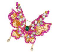 Fashionable Layered Butterfly Jewelry Pin Sparkling Crystal Rhinestoned Brooch Jewellery For Gift Or Daily Wear Versatile Dress Lapel Pin