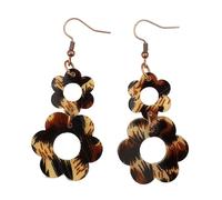 Fashionable Leopard And Floral Earrings Delicate Dangle Ear Hooks Charm Ideal For Enhancing Your Everyday Or Party Look Casual Earrings