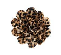 Fashionable leopard print flower duckbill clip brooch comfortable corsage for trend setters easy to wear pin