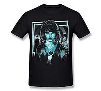 Fashionable Life is Strange T Shirt Summer Game T-Shirt for Man Big Size Tees Black(Medium)