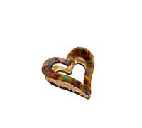 Fashionable love alloy hairpin, hairpin for hair bun, all-match ponytail hairpin(Brown)