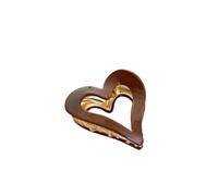 Fashionable love alloy hairpin, hairpin for hair bun, all-match ponytail hairpin(Caramel)