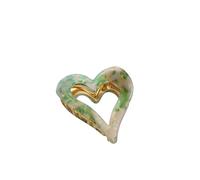 Fashionable love alloy hairpin, hairpin for hair bun, all-match ponytail hairpin(Green)
