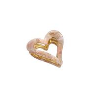 Fashionable love alloy hairpin, hairpin for hair bun, all-match ponytail hairpin(Light Pink)