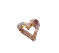 Fashionable love alloy hairpin, hairpin for hair bun, all-match ponytail hairpin(Pink)