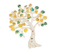 Fashionable Lucky Tree Brooch 3D Design Adds Charm to Outfits Great for Parties and Work Symbolic Gift Jewelry