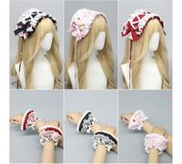 Fashionable Maid Costume Lace Headband Arm Sleeves Adjustable Hairband Hand Cuffs For Various Occasion Cosplay Accessory